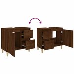vidaXL Armoire de bain chêne marron 65x33x60 cm bois d'ingénierie