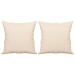 vidaXL Canapé 2 places avec oreillers beige 120 cm tissu microfibre