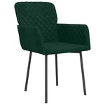 vidaXL Chaises à manger lot de 2 Vert foncé Velours
