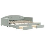 vidaXL Lit de jour avec gigogne et tiroirs sans matelas 100x200 cm