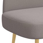 vidaXL Banc rembourré avec dossier Taupe 110 x 60 x 76 cm Polyester
