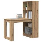 vidaXL Bureau Chêne artisanal 122 x 67 x 145 cm Bois d'ingénierie
