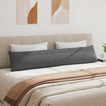 vidaXL Coussins de canapé 2 Pièces Gris foncé 200 x 40 cm tissu