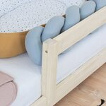 Lit cabane enfant TAHUKA 90 x 160 gris clair