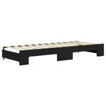 vidaXL Lit de jour avec lit gigogne noir 80x200 cm velours
