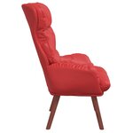 Fauteuil relaxant vidaXL Rouge en cuir synthétique