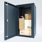 Boîte aux lettres et colis 2-en-1 connectée Boks One + Porte arrière pour encastrement (RAL 7016)