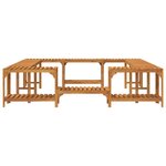 vidaXL Entourage de bain à remous Marron 230 x 230 cm