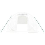 vidaXL Serre avec cadre en acier blanc 18 m² 6x3x2 m