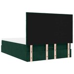 vidaXL Cadre de lit ottoman avec matelas vert foncé 140x190 cm velours