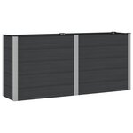 vidaXL Jardinière surélevée Noir 200 x 50 x 91 cm