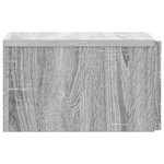 vidaXL Table d'appoint murale Sonoma gris 34 5 x 33 x 20 cm