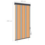 vidaXL Store roulant d'extérieur 80x250 cm Jaune et bleu