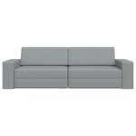 vidaXL Canapé Lit de Sol 2-en-1 Gris Clair 245x150x60.5 cm Tissu