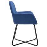 vidaXL Chaises à manger lot de 2 bleu tissu
