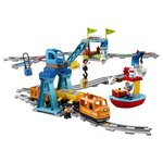 Lego 10875 duplo le train de marchandises  jeu avec son et lumiere  grue avec télécommande jouet pour enfant 2-5 ans