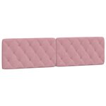 vidaXL Coussin de tête de lit rose 200 cm velours