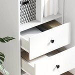 vidaXL Haut Armoire Blanc 45 5 x 34 x 127 cm Bois d'ingénierie