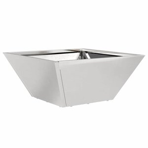 vidaXL Cache-pot de jardin Argent 35 x 35 x 15 cm Acier inoxydable