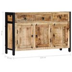vidaXL Buffet 120x35x76 cm Bois de manguier massif