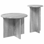 vidaXL Ensemble de tables d'appoint avec stockage 2 Pièces Sonoma gris
