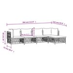 vidaXL Salon de jardin avec coussins 5 Pièces anthracite acier