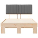vidaXL Cadre de lit avec tête de lit rembourrée Gris clair