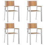 vidaXL EnsembledeRepasdeJardin Marron AcaciaMassif