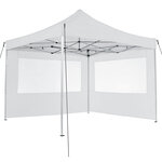 Tectake Tonnelle 3 x 3 m avec 4 rideaux - blanc