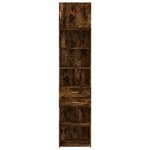 vidaXL Armoire de rangement mince chêne fumé 50x42 5x225 cm