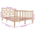 vidaXL Cadre de lit sans matelas bois de pin massif