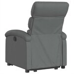 vidaXL Fauteuil inclinable Gris foncé Tissu