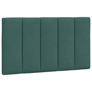 vidaXL Coussin de tête de lit Hanko vert foncé 80 cm velours