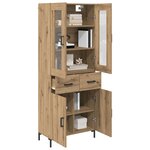 vidaXL Haut Armoire 2 Pièces Chêne artisanal Bois d'ingénierie