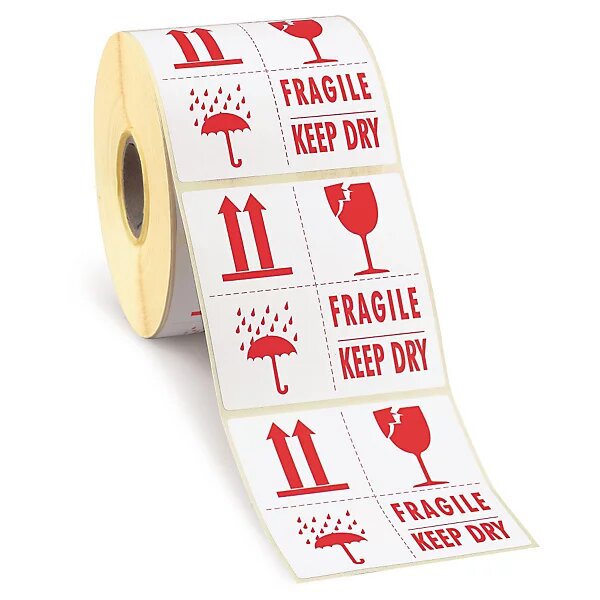Étiquette d'expédition fragile ne pas gerber (lot de 500) (lot de 2)