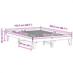 vidaXL Cadre de lit sans matelas 150x200 cm bois de pin massif