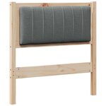 vidaXL Tête de lit capitonnée avec tête de lit Marron 80 cm Pin massif