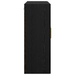 vidaXL Armoire Murale Montage mural 2 Pièces Chêne noir 69 5 x 34 x 90 cm