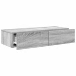 vidaXL Étagère murale avec tiroirs sonoma gris bois d'ingénierie