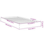 vidaXL Cadre de lit sonoma gris 75x190 cm bois d'ingénierie