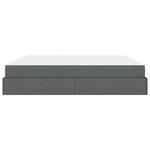 vidaXL Cadre de lit avec stockage Gris foncé 200 x 200 cm tissu