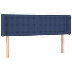 vidaXL Tête de lit à LED Bleu 147x16x78/88 cm Tissu