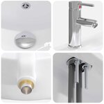 vidaXL Lavabo de salle de bains Chrome 81 x 40 x 17 5 cm métal