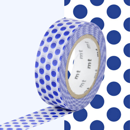 Masking tape mt pois bleu foncé - dot night blue