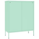 vidaXL Armoire à tiroirs Vert menthe 80x35x101 5 cm Acier