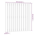 vidaXL Tête de lit murale Gris 82 5x3x90 cm Bois massif de pin