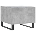 vidaXL Table basse gris béton 50x50x40 cm bois d'ingénierie
