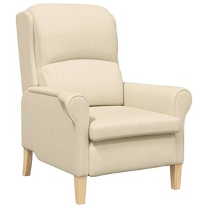 vidaXL fauteuil Crème 76 x 94 x 102 cm tissu