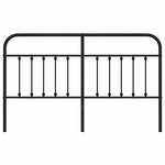vidaXL Tête de lit de remplacement métal noir 160 cm