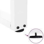 vidaXL Pieds de table basse en forme de V  2 pièces  blanc  60 x (30-31 3) cm  acier
